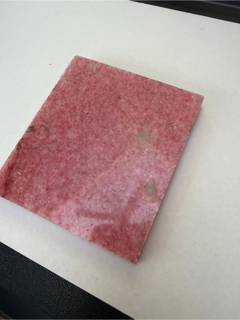 Beautiful new Thulite pink crystal slab stone decor